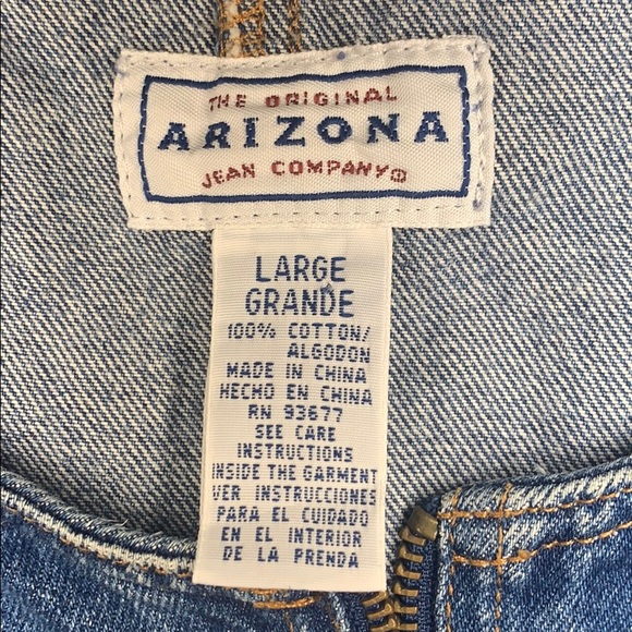 Like 🆕 Arizona denim jean 90s jumper romper dress - Picture 6 of 7